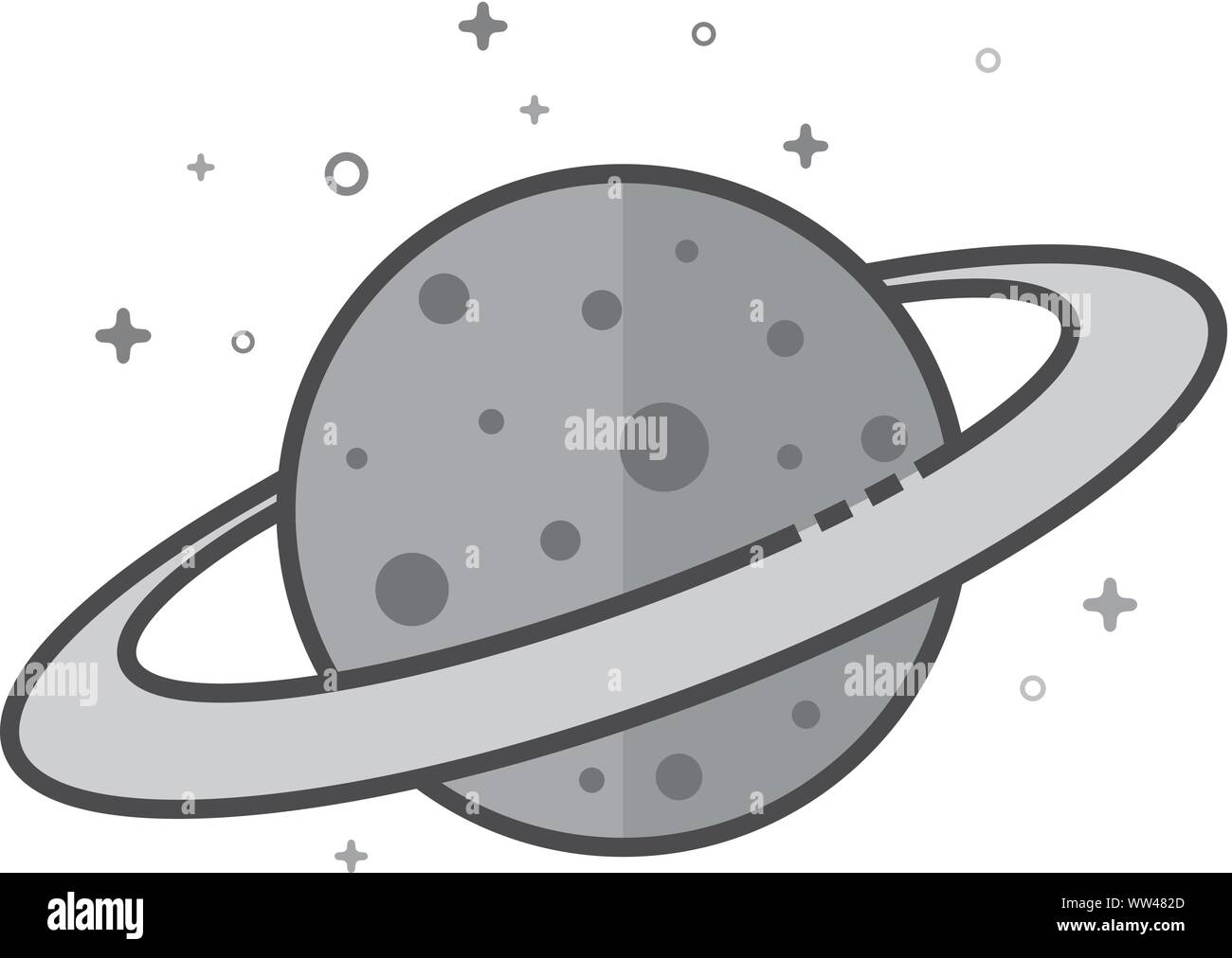 Dans l'icône planète télévision décrites. style gris Vector illustration. Illustration de Vecteur