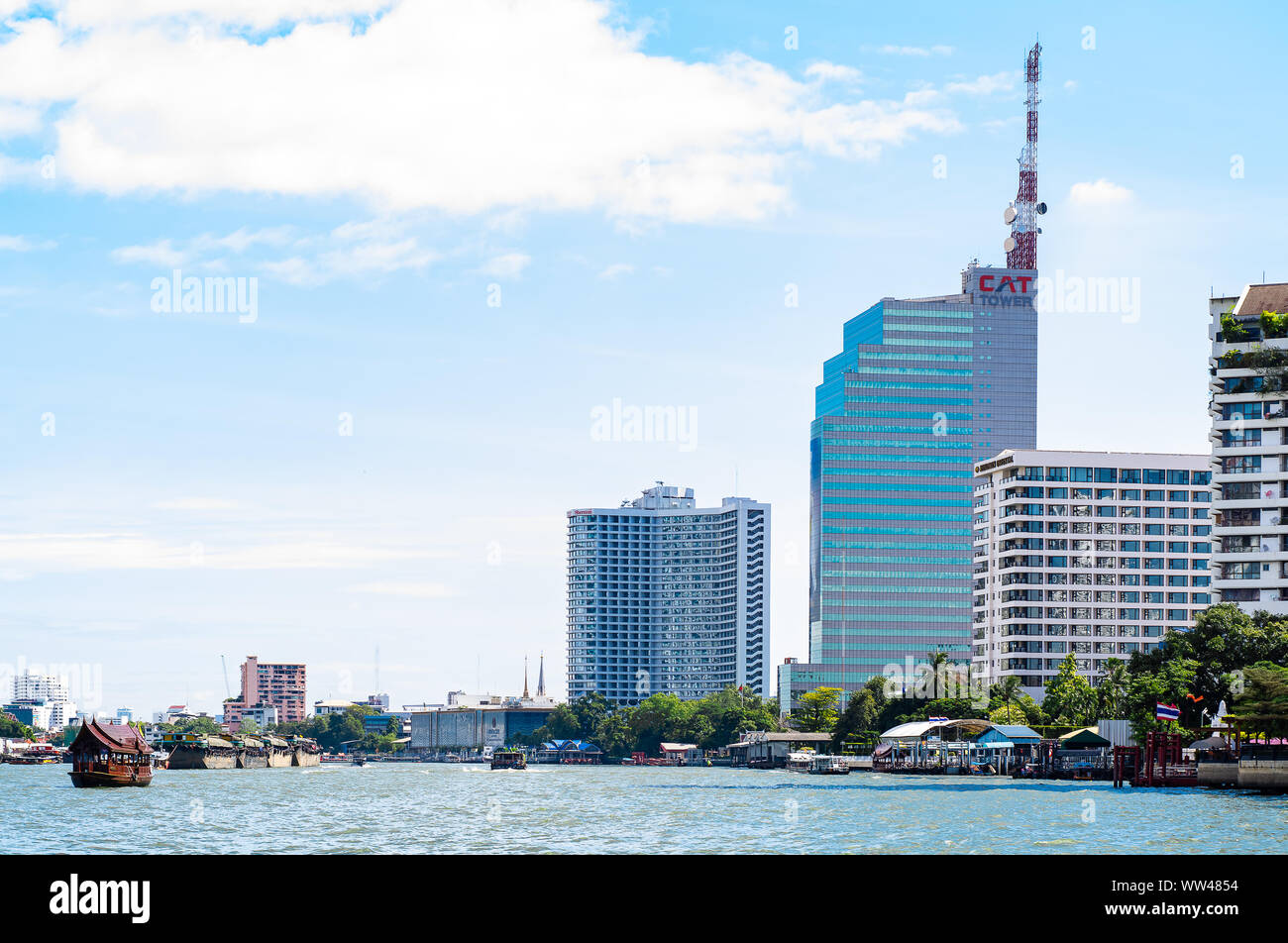 Belle gratte-ciel horizon architecture de la capitale de la Thaïlande, Bangkok grande ville d'Asie Banque D'Images