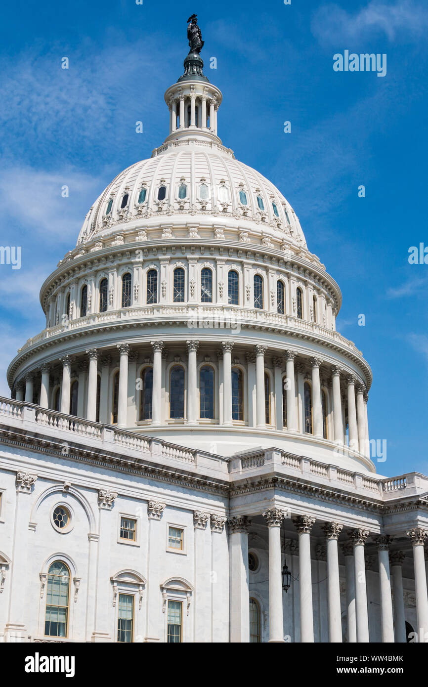 Le Capitole à Washington, DC., un symbole du gouvernement américain et le lieu de rencontre pour les congrès. Banque D'Images