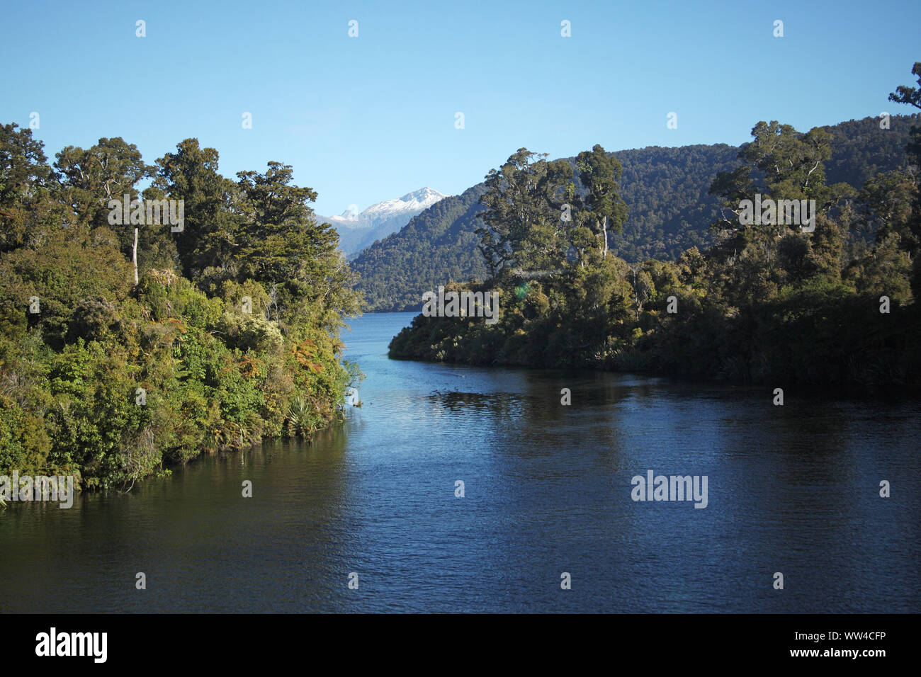 Lake Moerake alpes du sud ile sud Nouvelle Zelande Banque D'Images