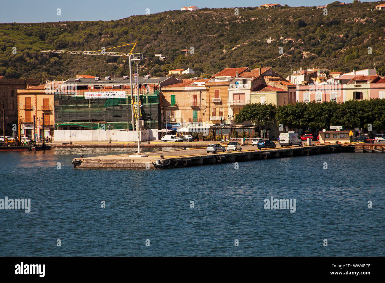 Le port de Carloforte Italie Sardaigne l'île San Pietro Banque D'Images