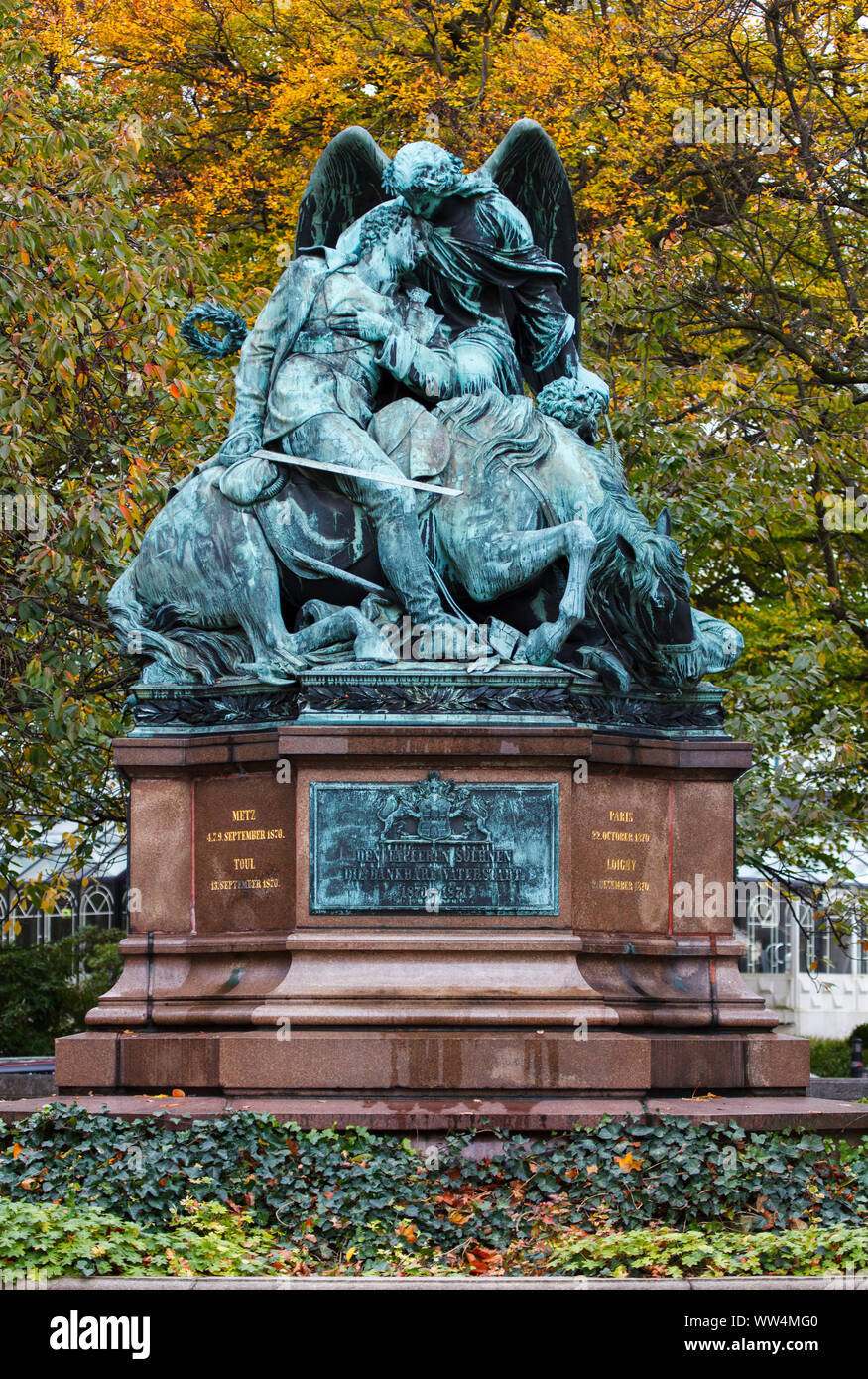Monument pour les soldats morts de la guerre 1870-1871 à Hambourg Banque D'Images