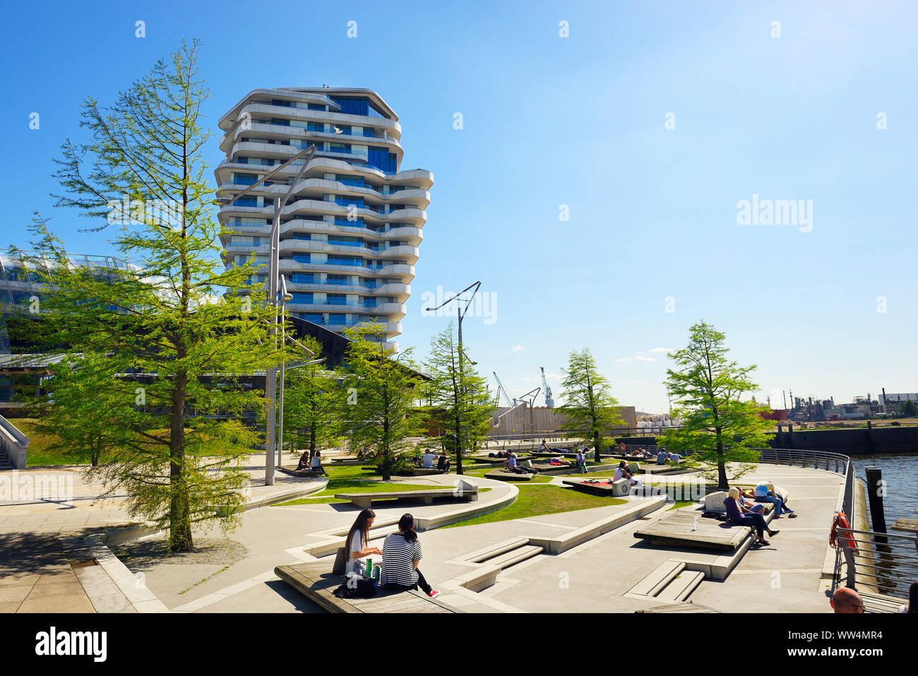 Marco Polo terrasses de la HafenCity de Hambourg, Allemagne, Europe Banque D'Images
