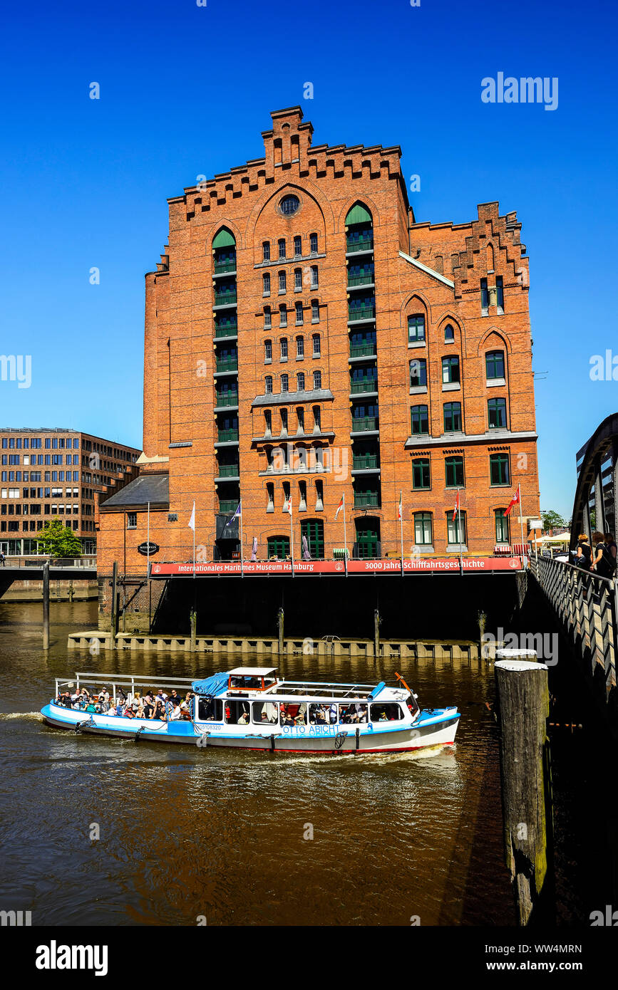 Musée maritime international et Magdebourg Harbour dans la HafenCity de Hambourg, Allemagne, Europe Banque D'Images