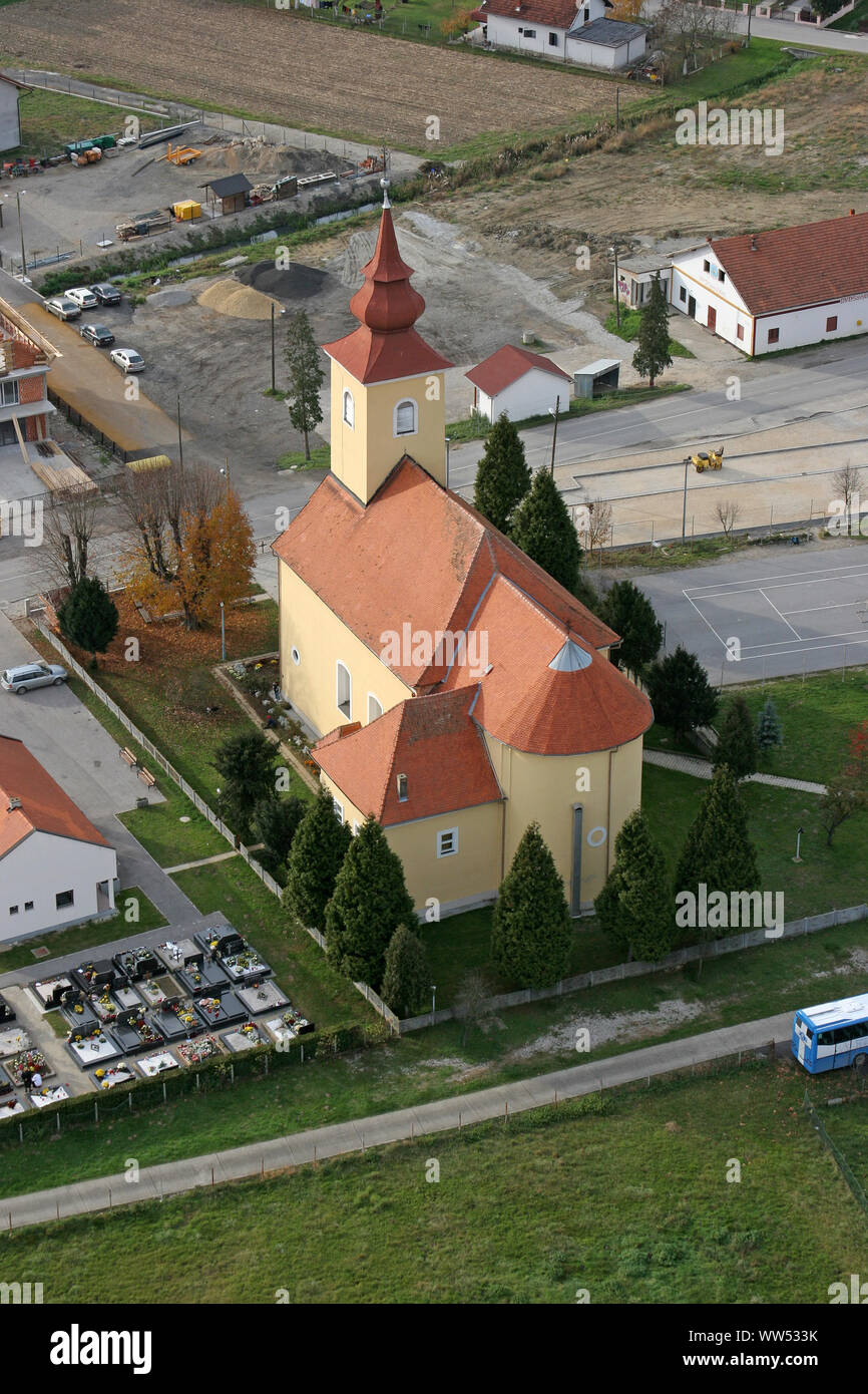 Eglise de l'Assomption de la Vierge Marie dans l'Énaa Savski, Croatie Banque D'Images