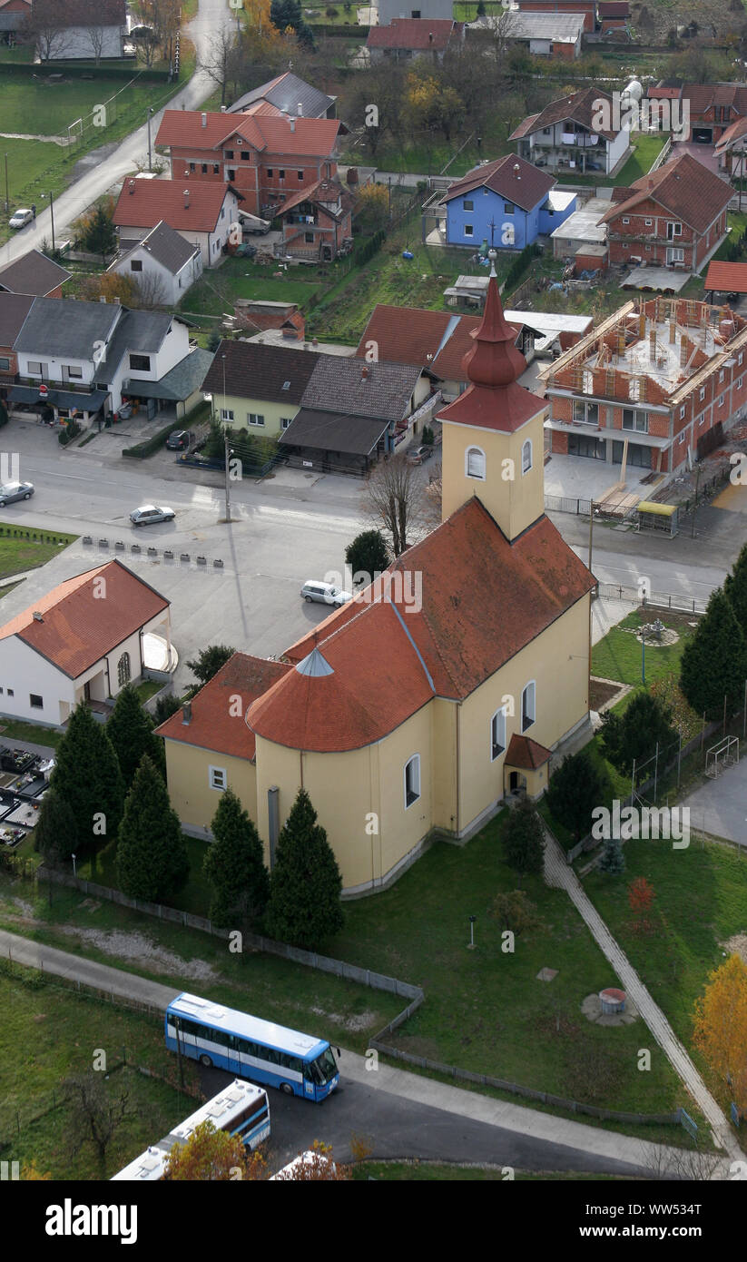 Eglise de l'Assomption de la Vierge Marie dans l'Énaa Savski, Croatie Banque D'Images
