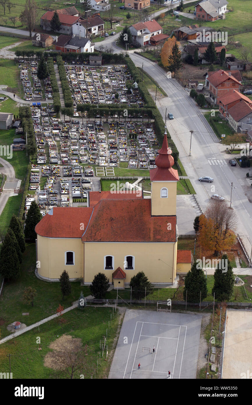 Eglise de l'Assomption de la Vierge Marie dans l'Énaa Savski, Croatie Banque D'Images
