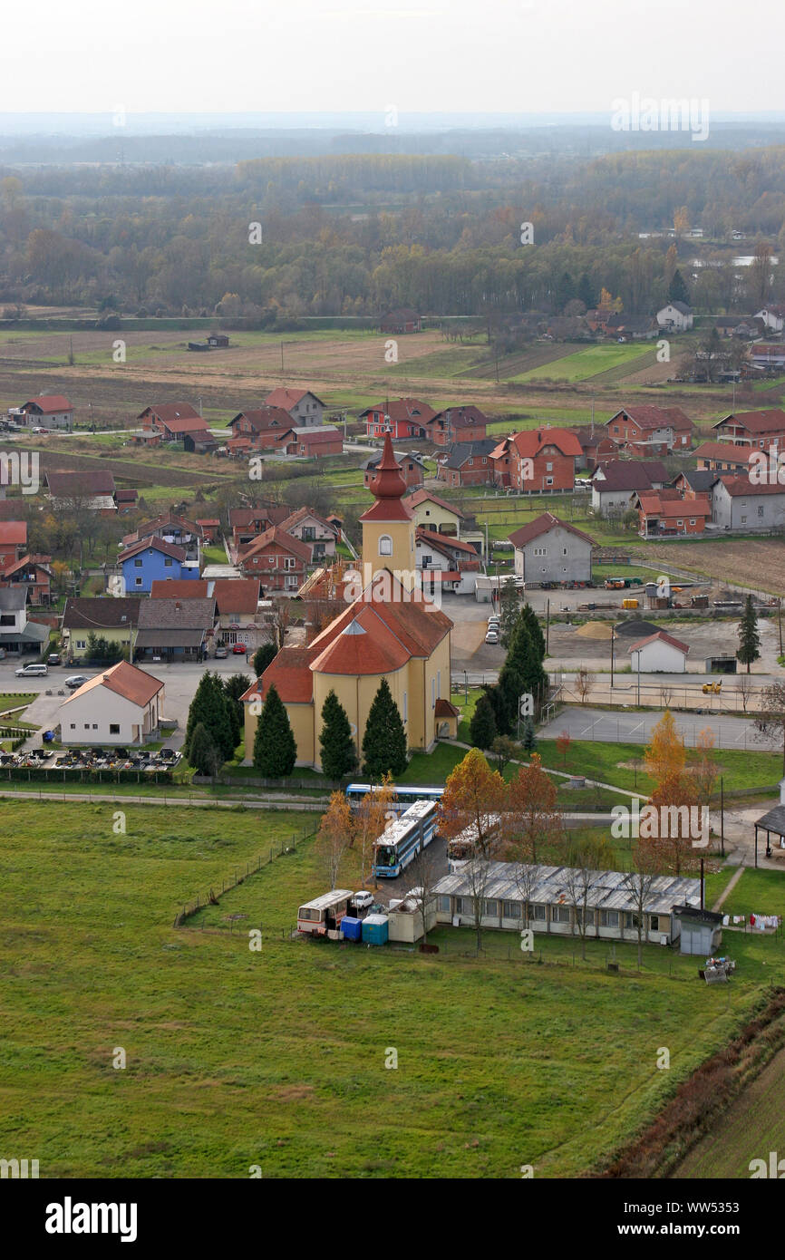 Eglise de l'Assomption de la Vierge Marie dans l'Énaa Savski, Croatie Banque D'Images