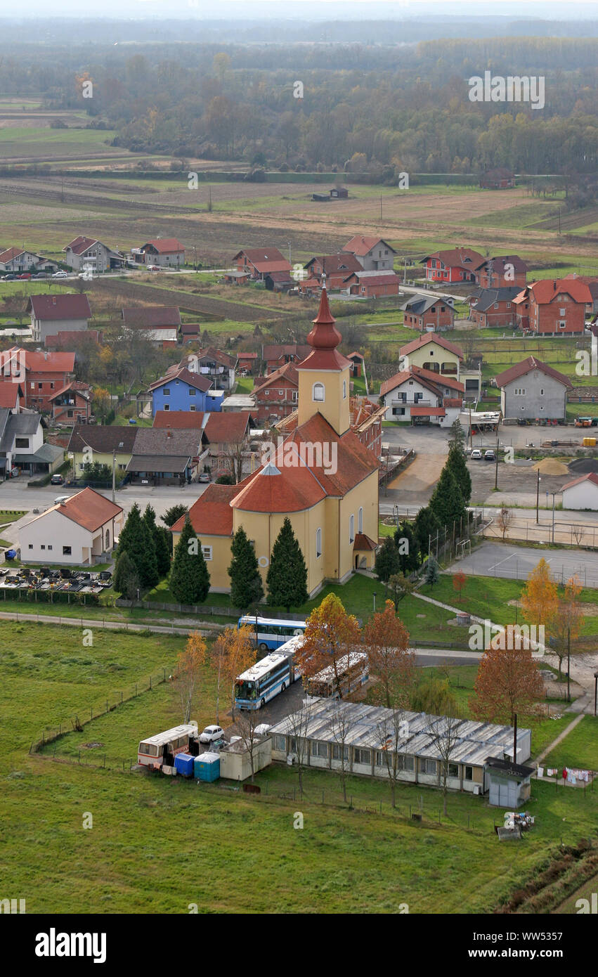 Eglise de l'Assomption de la Vierge Marie dans l'Énaa Savski, Croatie Banque D'Images