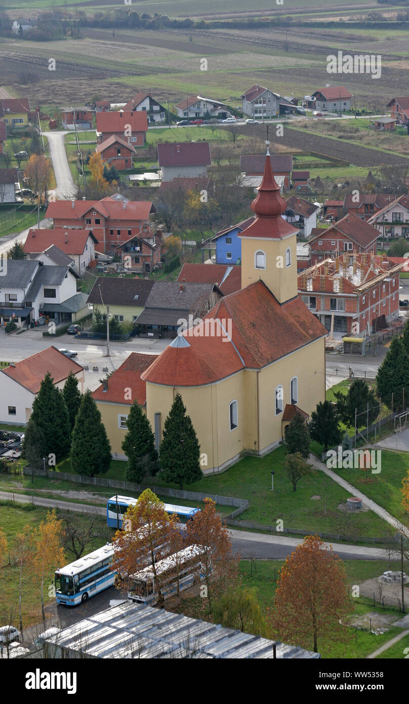 Eglise de l'Assomption de la Vierge Marie dans l'Énaa Savski, Croatie Banque D'Images