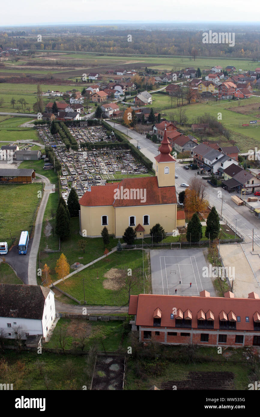 Eglise de l'Assomption de la Vierge Marie dans l'Énaa Savski, Croatie Banque D'Images