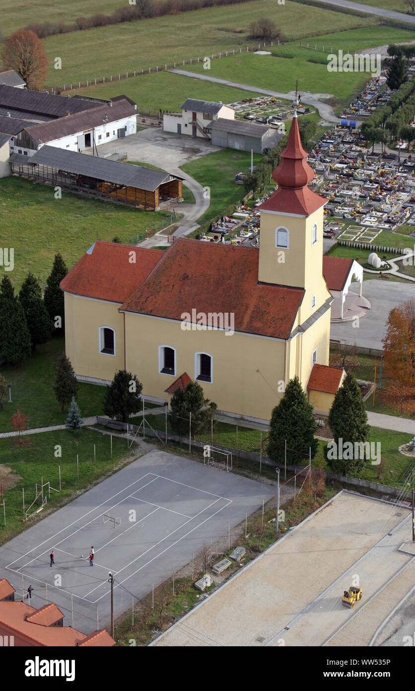 Eglise de l'Assomption de la Vierge Marie dans l'Énaa Savski, Croatie Banque D'Images