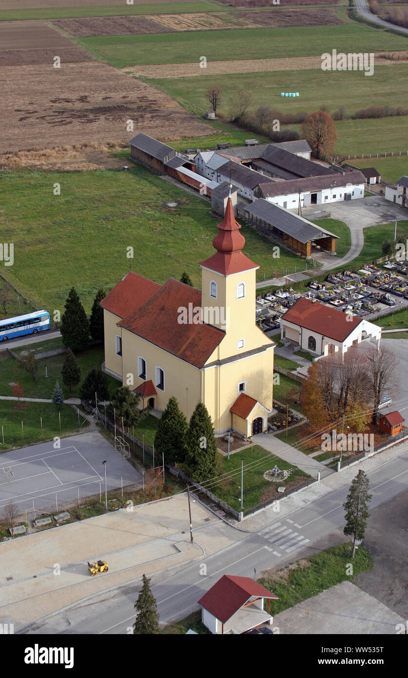 Eglise de l'Assomption de la Vierge Marie dans l'Énaa Savski, Croatie Banque D'Images