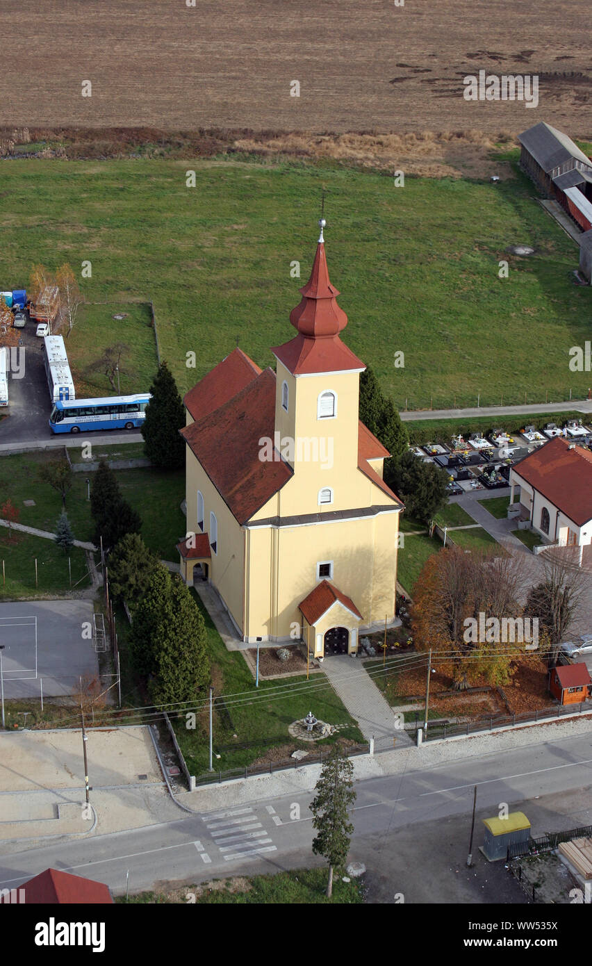 Eglise de l'Assomption de la Vierge Marie dans l'Énaa Savski, Croatie Banque D'Images