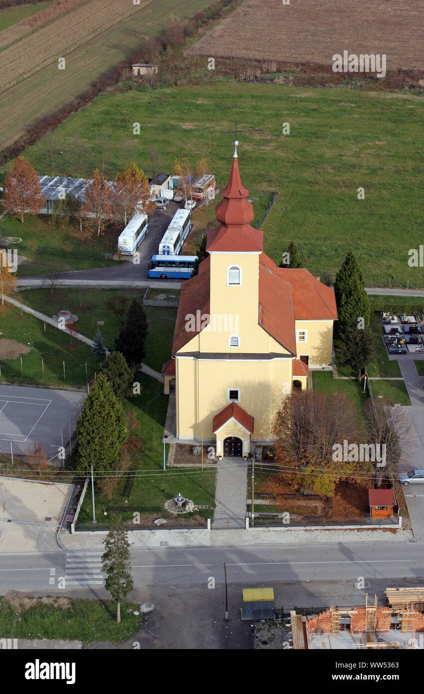 Eglise de l'Assomption de la Vierge Marie dans l'Énaa Savski, Croatie Banque D'Images