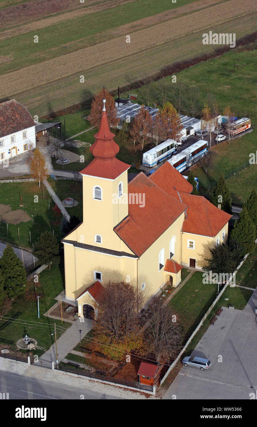 Eglise de l'Assomption de la Vierge Marie dans l'Énaa Savski, Croatie Banque D'Images
