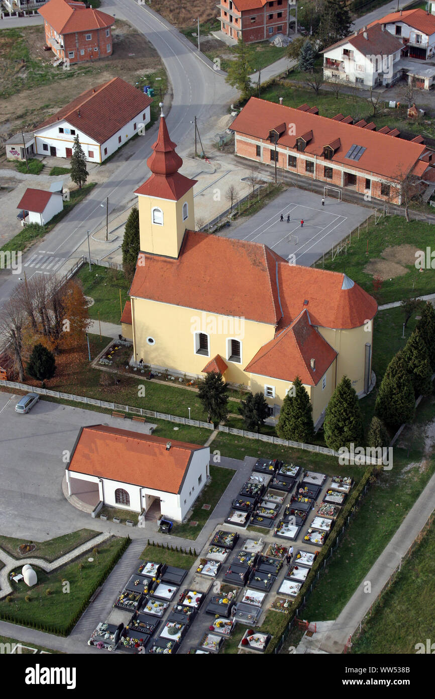 Eglise de l'Assomption de la Vierge Marie dans l'Énaa Savski, Croatie Banque D'Images