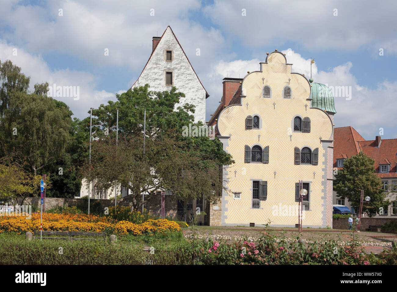 Ledenhof, ancien hôtel particulier de la noblesse, de l'emplacement de la littérature de l'Ouest office de Basse-Saxe, OsnabrÃ¼ck, Basse-Saxe, Allemagne, Europe Banque D'Images