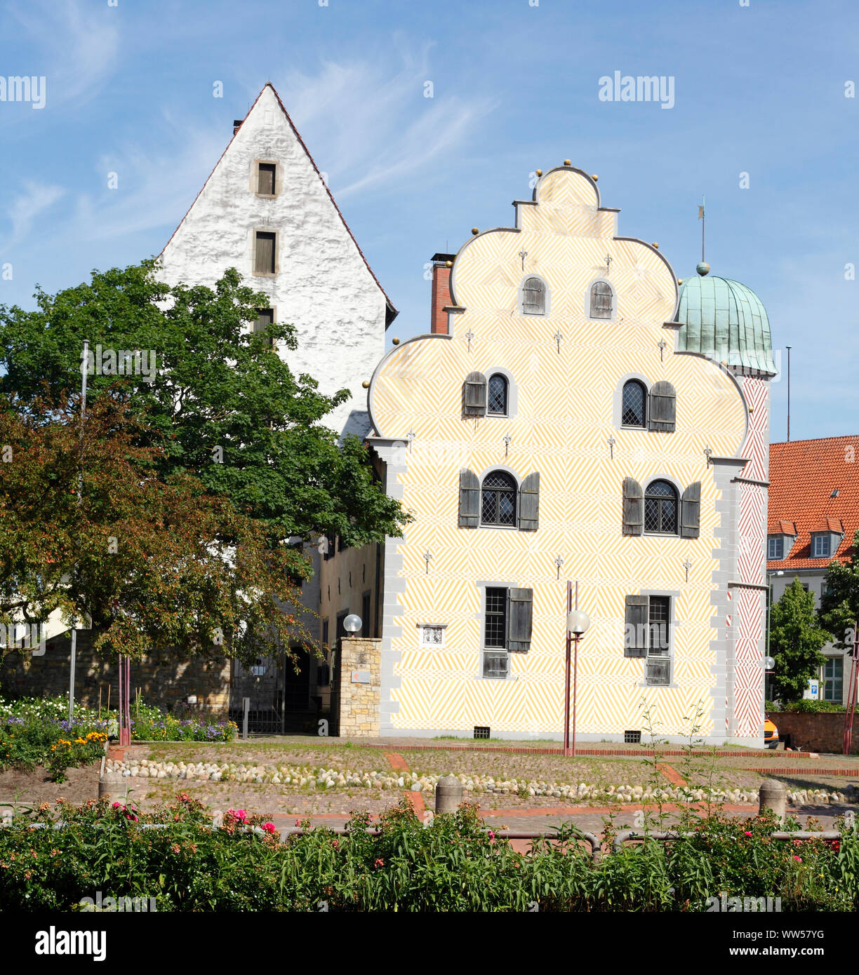 Ledenhof, ancien hôtel particulier de la noblesse, de l'emplacement de la littérature de l'Ouest office de Basse-Saxe, OsnabrÃ¼ck, Basse-Saxe, Allemagne, Europe Banque D'Images