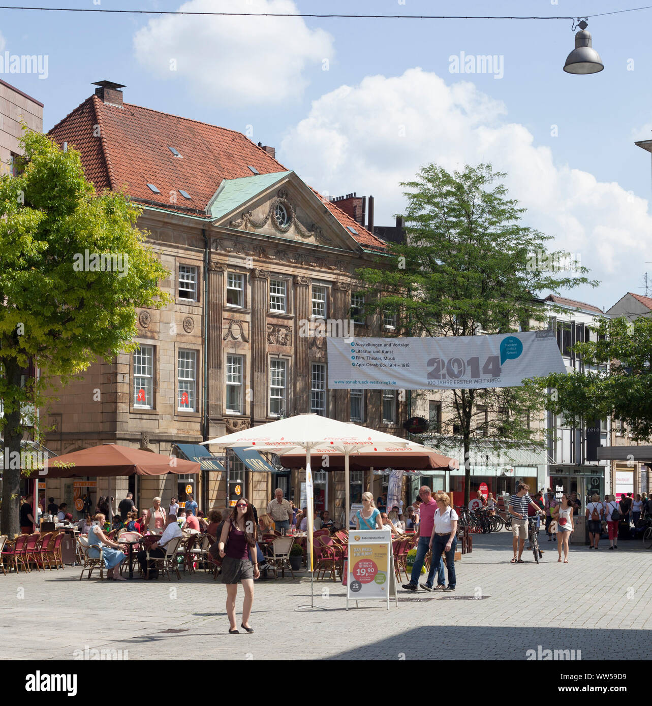 Zone piétonne Große Straße OsnabrÃ¼ck, Basse-Saxe, Allemagne, Europe Banque D'Images