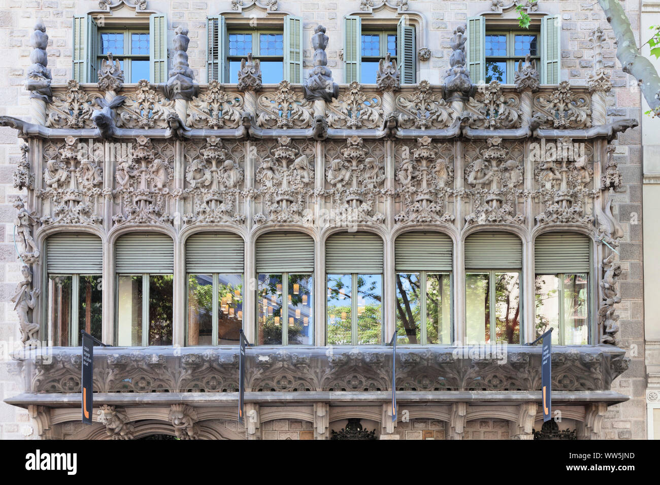 Palau de Baro Quadras, palace, l'architecte Josep Puig i Cadafalch, modernisme, Barcelone, Catalogne, Espagne Banque D'Images