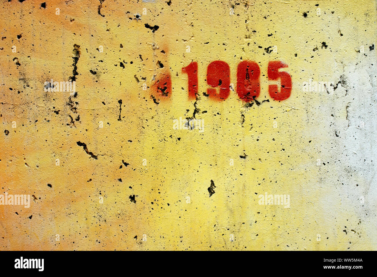 Close-up of Streetart sur une paroi poreuse, Banque D'Images