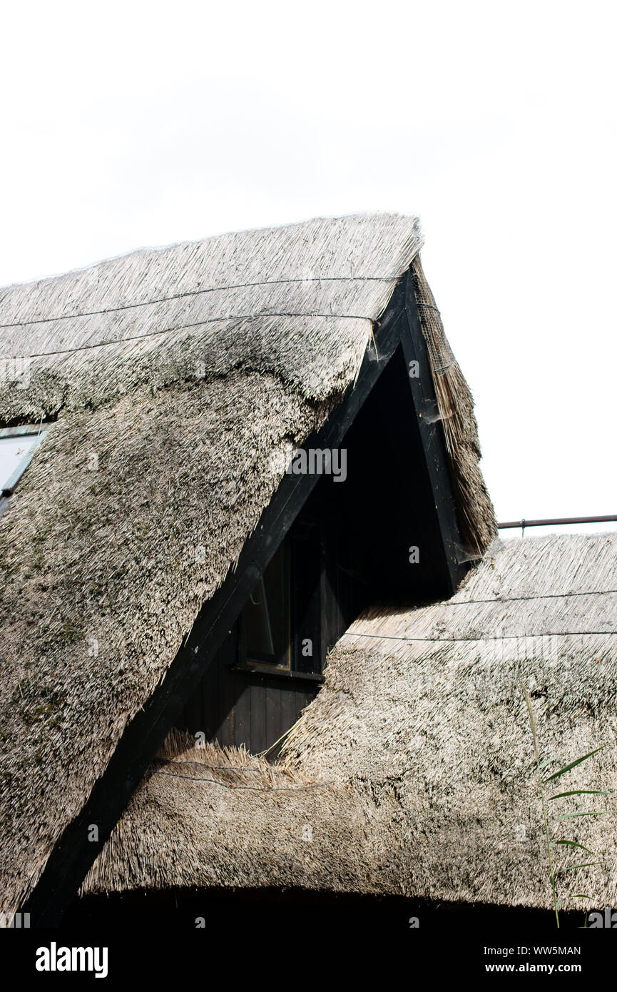 La photographie du toit d'une cabane de pêche, Banque D'Images