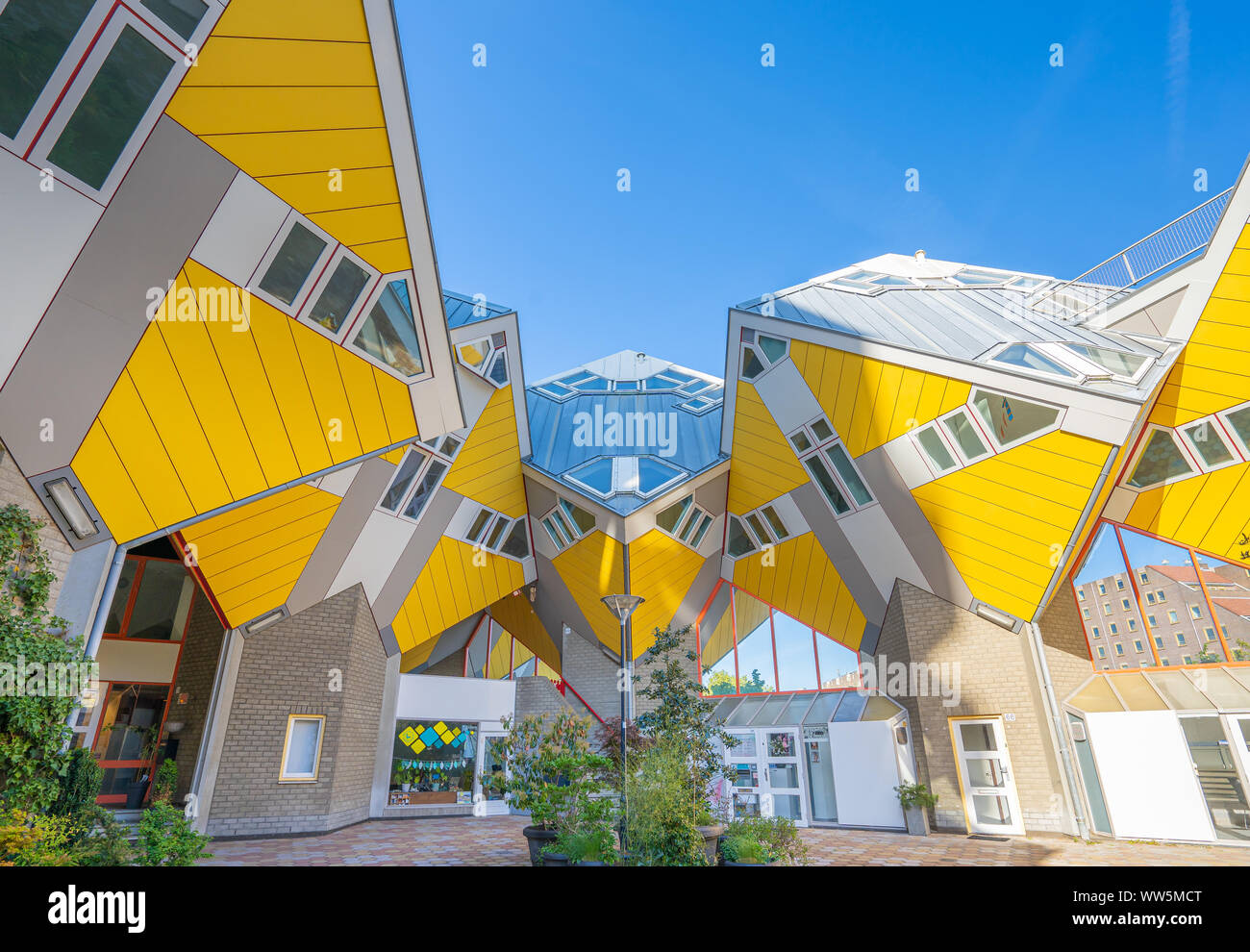Rotterdam, Pays-Bas - 13 mai 2019 : Maison Cube monument à Rotterdam, Pays-Bas Banque D'Images