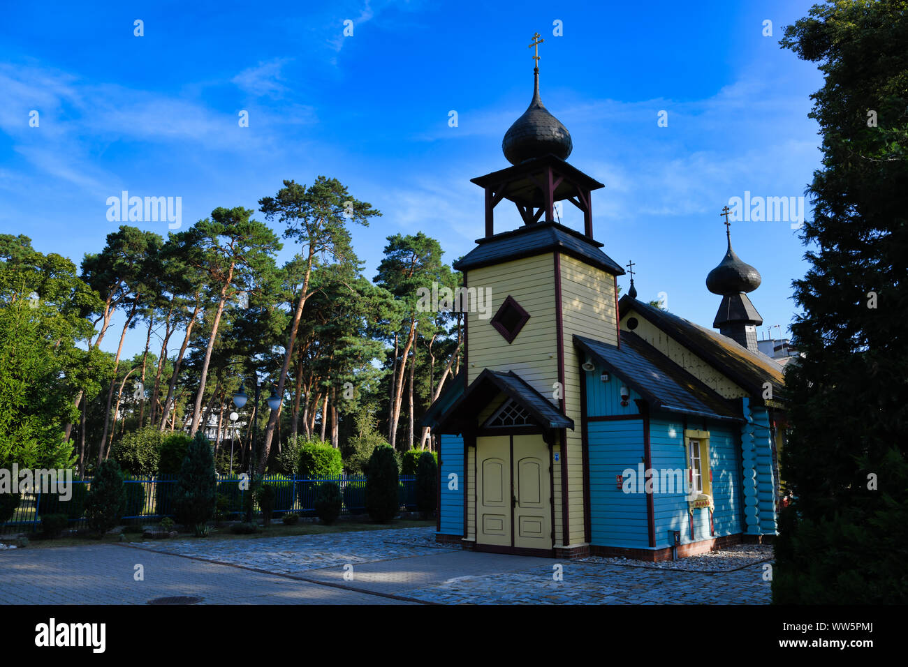 Église orthodoxe en Ciechocinek Pologne Europe vue de face Banque D'Images