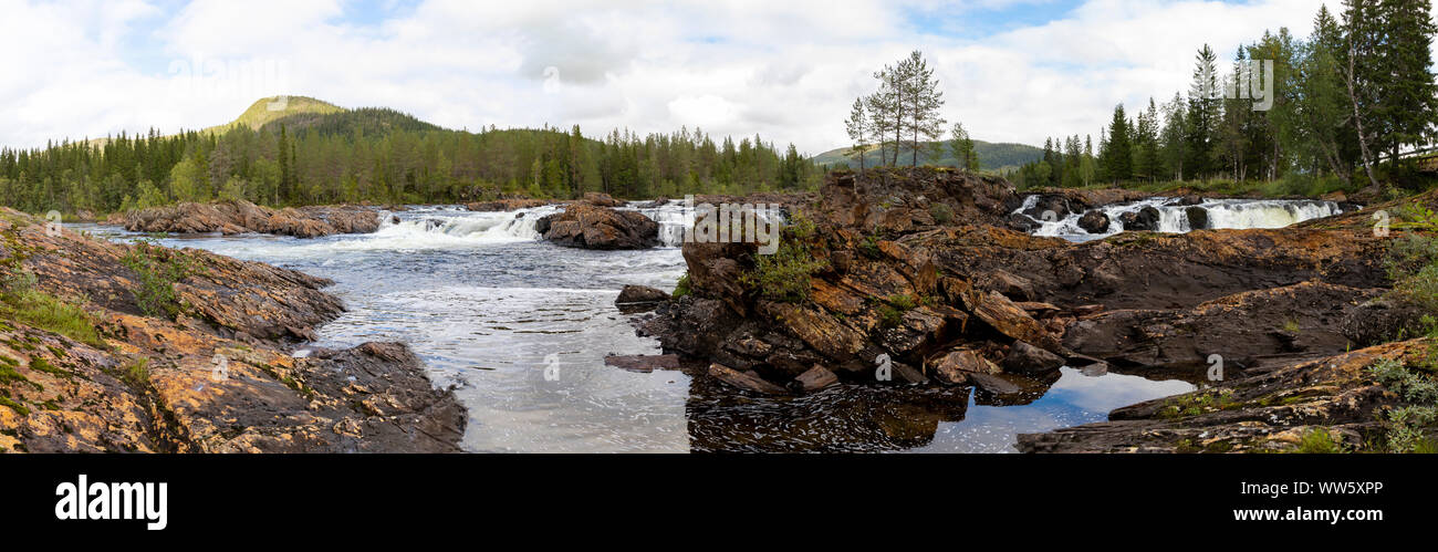 Paysage nature Panorama en Nord-trondelag Norvège Namsskogan,, Banque D'Images