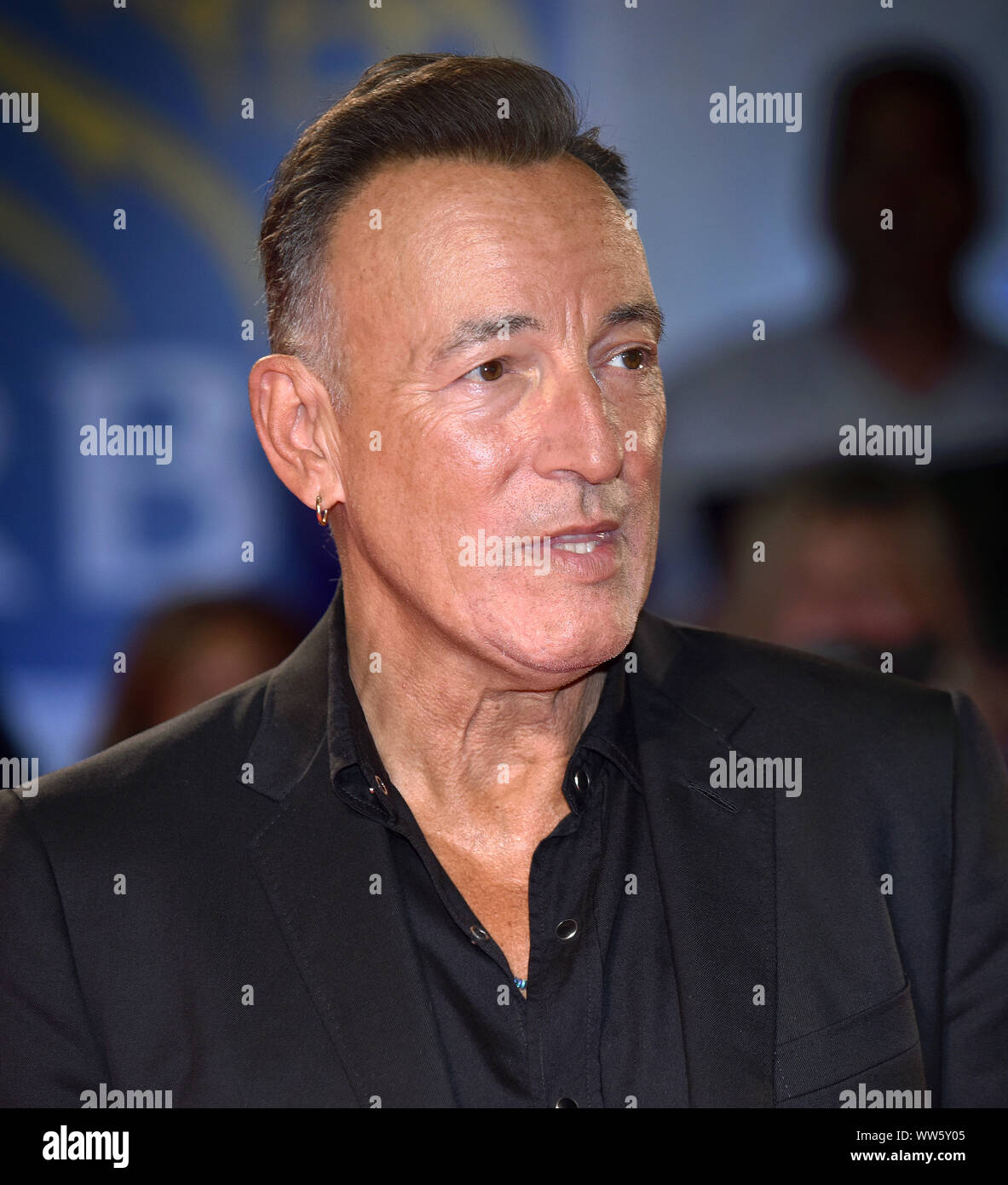 Toronto, Canada. Sep 12, 2019. Bruce Springsteen arrive pour la première mondiale de "stars" de l'Ouest, au Roy Thomson Hall pendant le Festival International du Film de Toronto à Toronto, Canada le Jeudi, Septembre 12, 2019. Photo de Chris Chew/UPI UPI : Crédit/Alamy Live News Banque D'Images