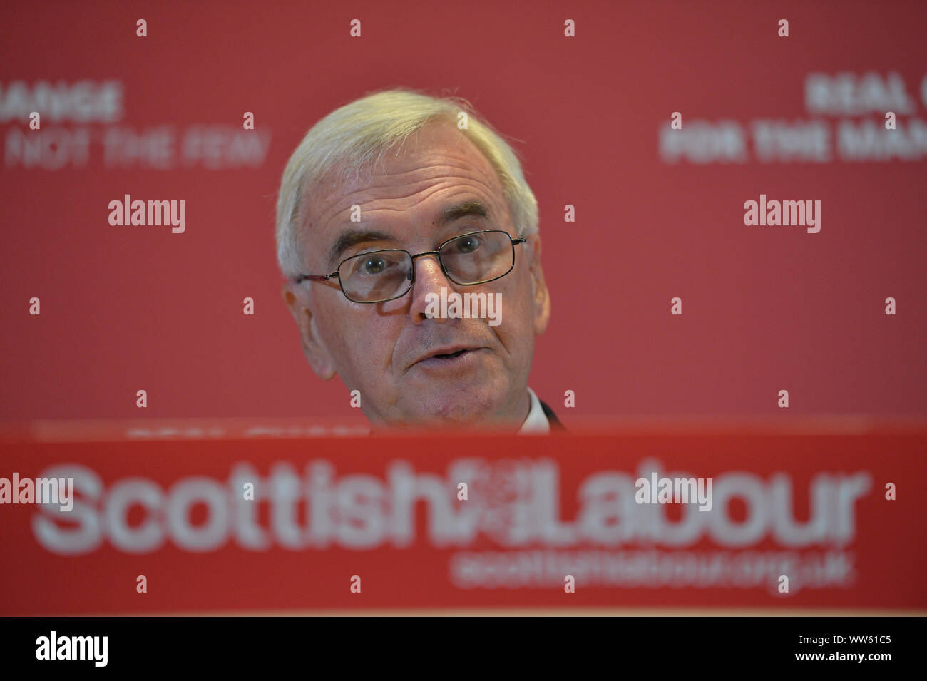 Glasgow, Royaume-Uni. 13 Sept 2019.Photo : Lesley Laird MP - Shadow Secrétaire d'État pour l'Écosse.. Leader travailliste écossais Richard Leonard et du travail de l'ombre du Chancelier John McDonnell prononcera des discours sur leurs plans pour redistribuer le pouvoir et la richesse et comment l'arrivée d'un gouvernement pour offrir du travail politiques de transformation radicale de l'économie écossaise. Crédit : Colin Fisher/Alamy Live News Banque D'Images