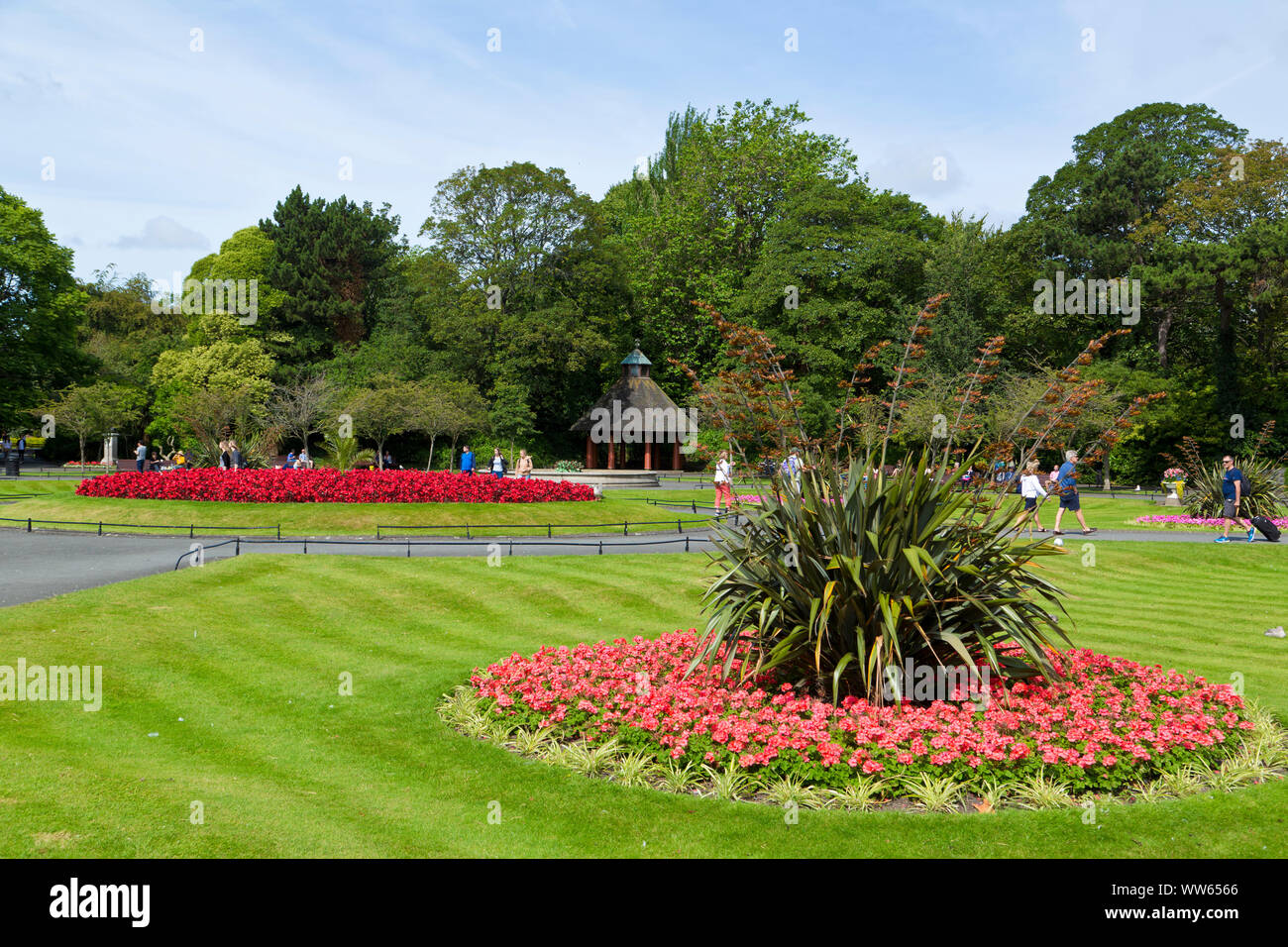 St Stephen's Green, un parc public à Dublin, Irlande Banque D'Images