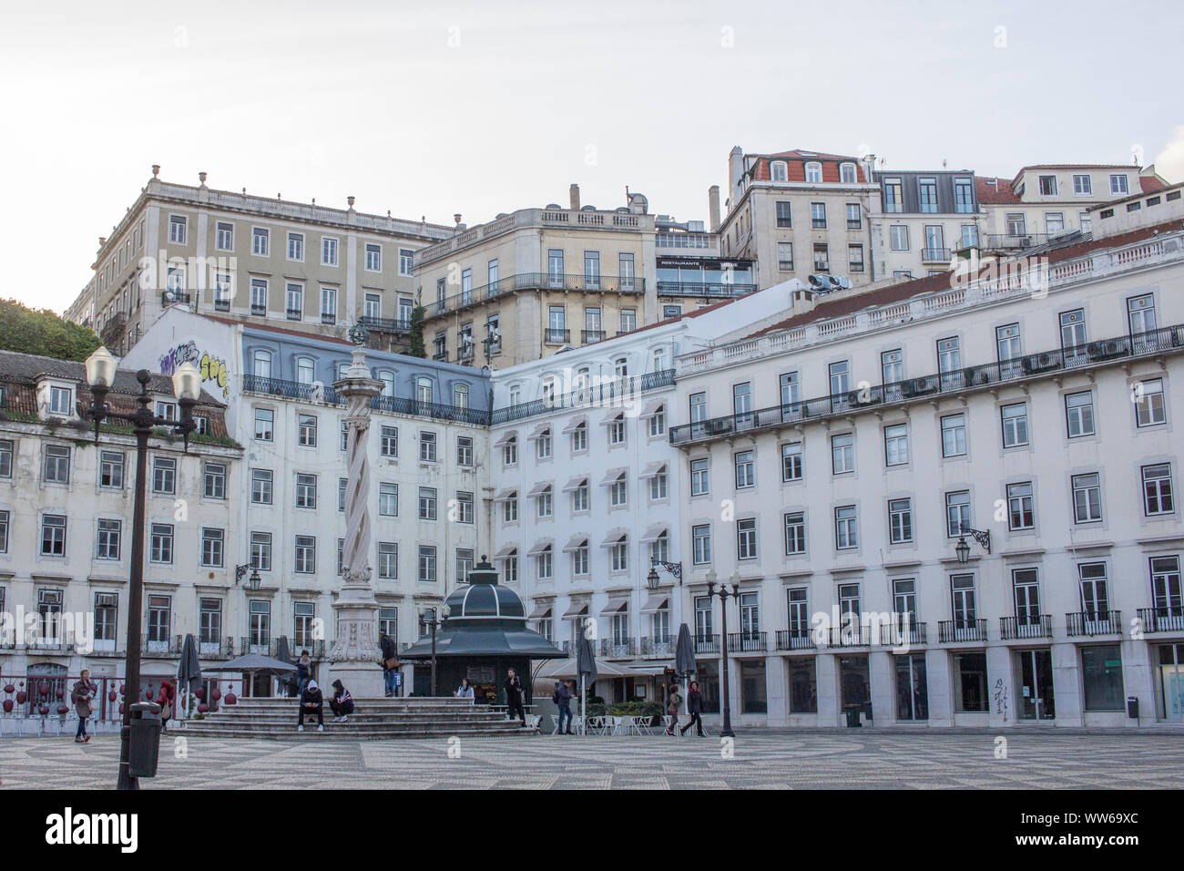En gros plan des rues de Lisbonne, Banque D'Images