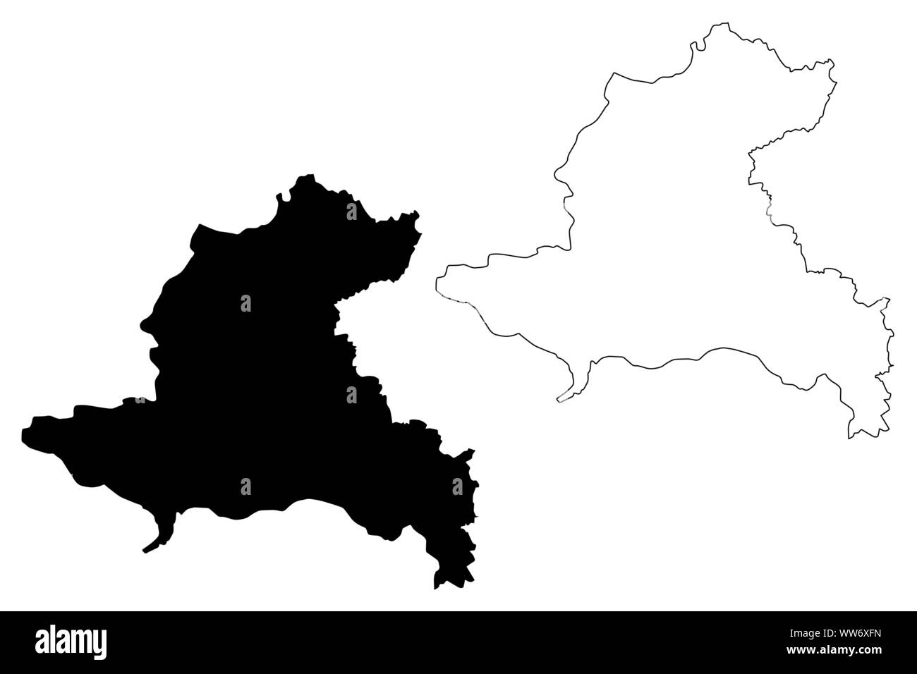 La province de Sekong (République démocratique populaire du Laos, Muang Lao, Provinces du Laos) map vector illustration, scribble sketch carte Xekong Illustration de Vecteur