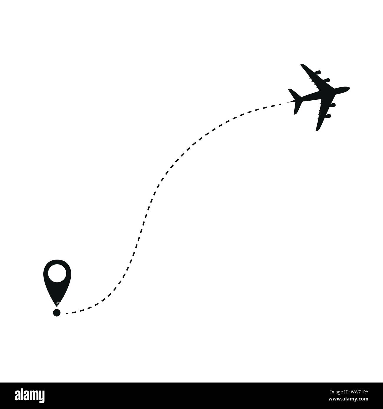 Airplane route graphique de destination vector illustration EPS10 Illustration de Vecteur