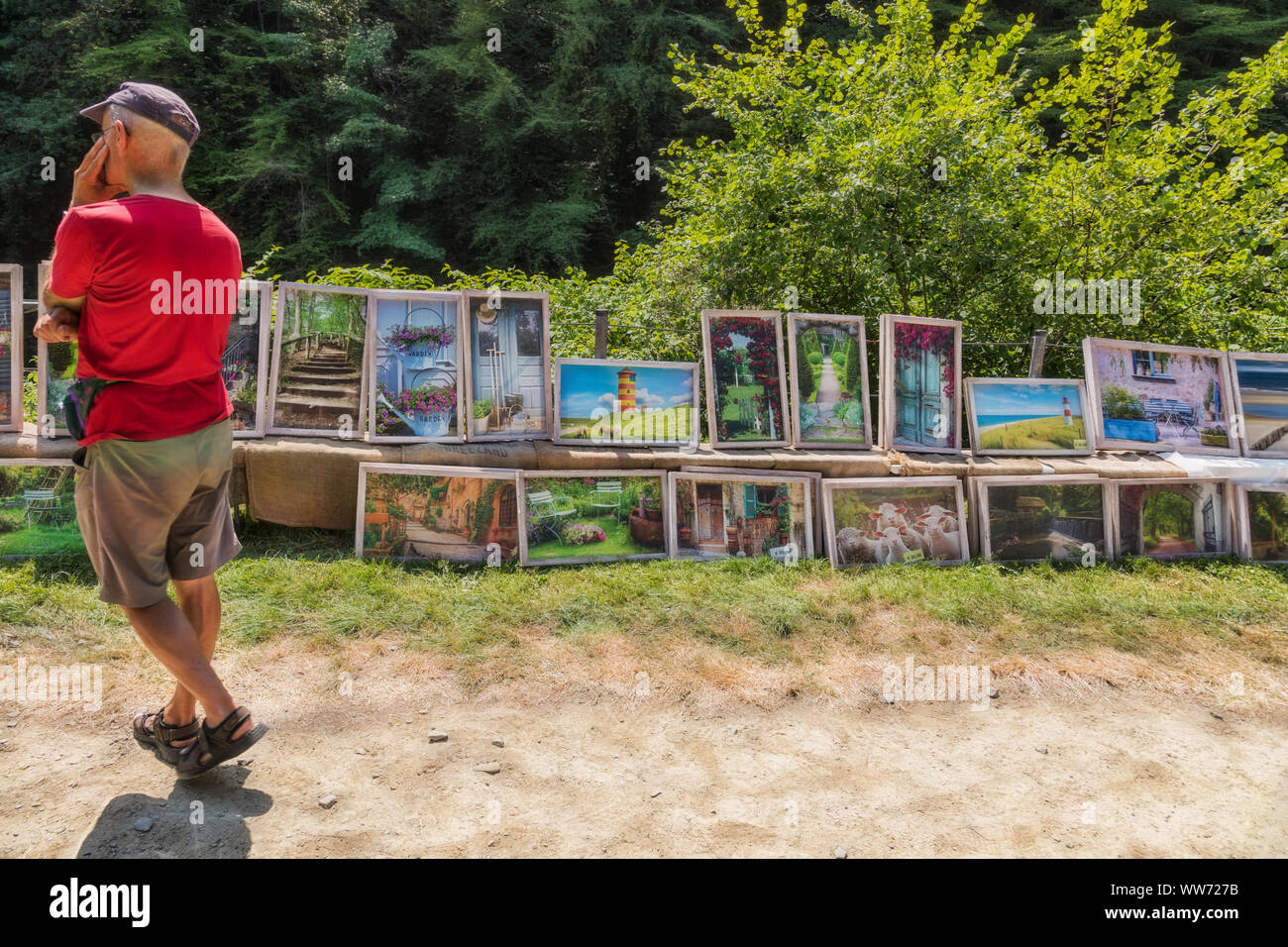 Engelskirchen, Allemagne - 30 juin 2019 : Photos vente sur un marché dans le jardin Engelskirchen - Allemagne Banque D'Images