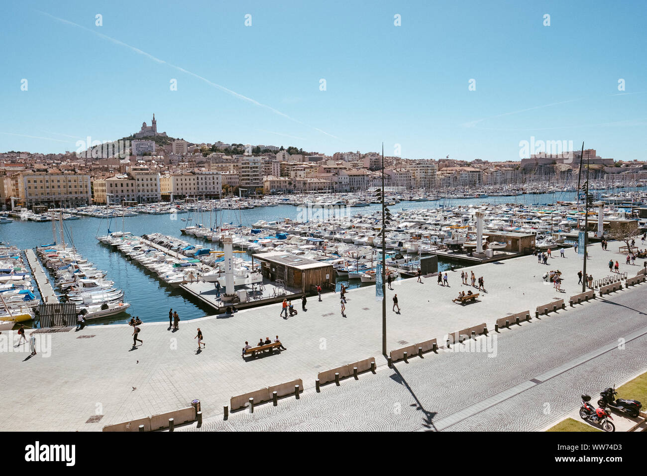 Au Vieux-Port de Marseille, France Banque D'Images