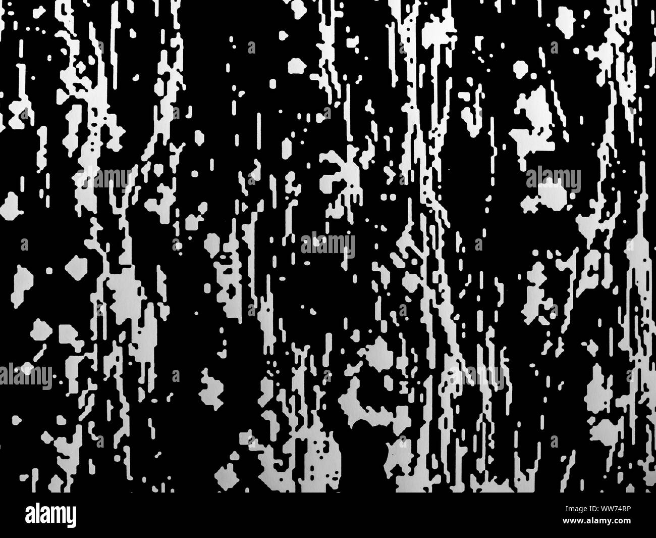 Taches blanches sur le fond noir, fond minimaliste abstrait Banque D'Images