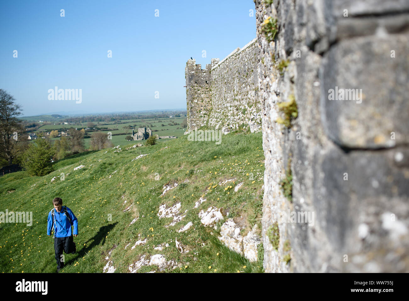 Ruine du château de Dublin, Irlande Banque D'Images