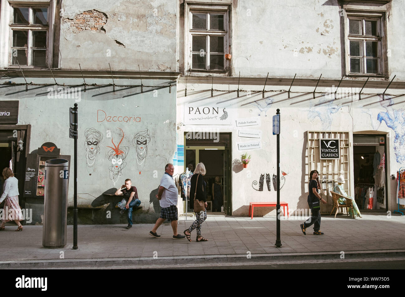 Sur la route de Cracovie, Pologne Banque D'Images