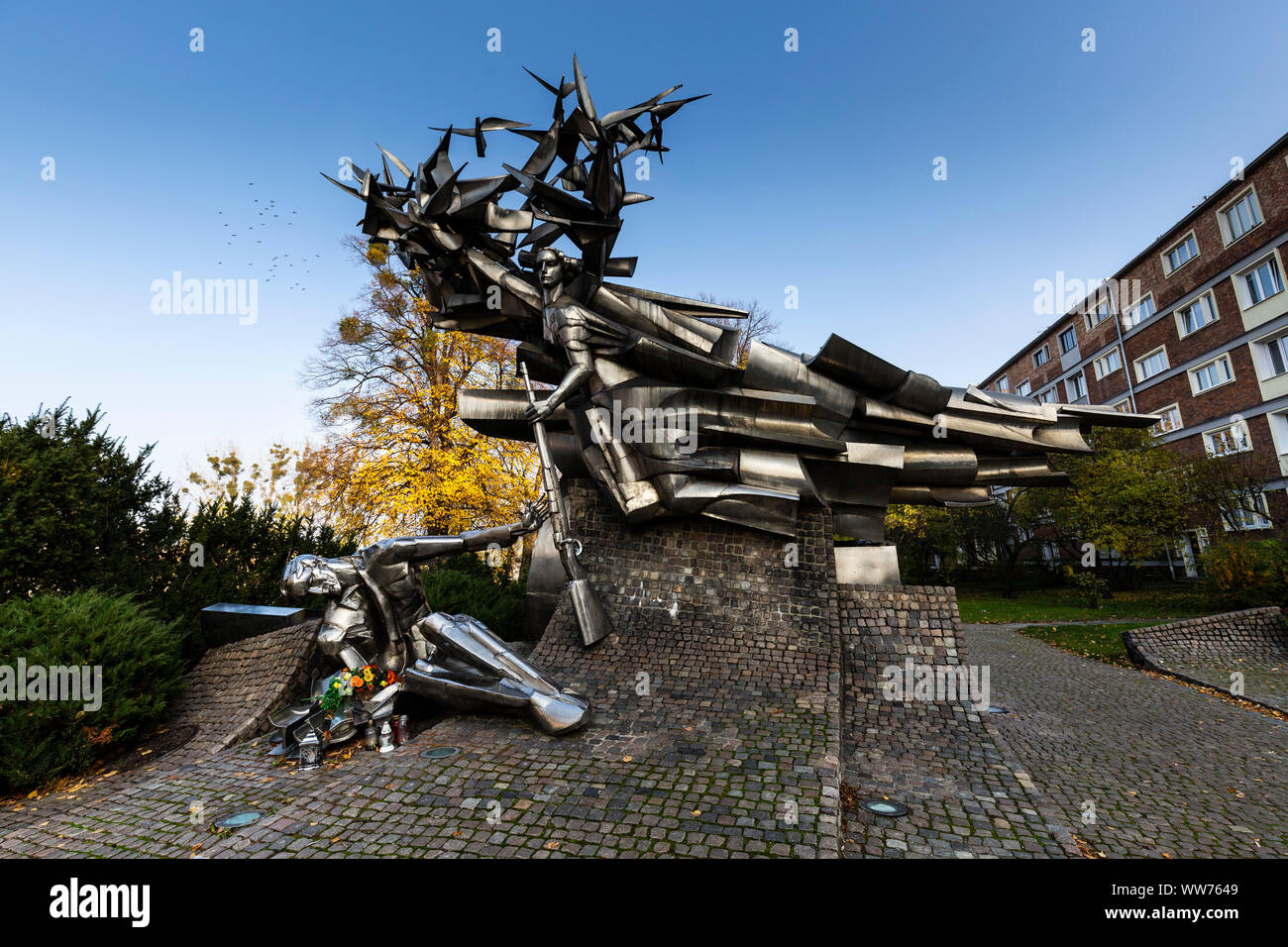 L'Europe, la Pologne, la Poméranie, Gdansk / Danzig, Monument aux défenseurs de la Poste polonaise Banque D'Images