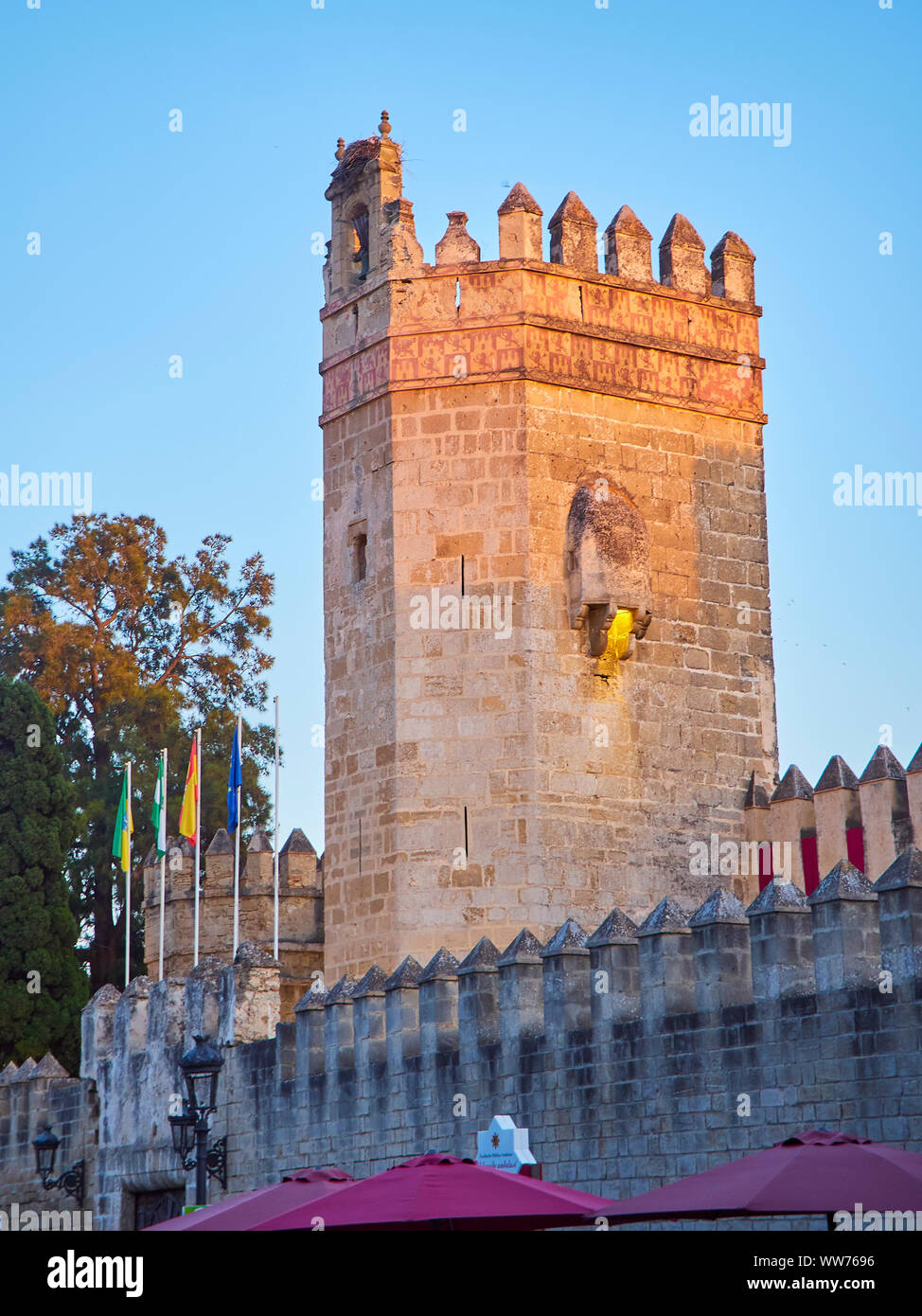 Façade principale du château de San Marcos. El Puerto de Santa Maria. L'Andalousie, espagne. Banque D'Images