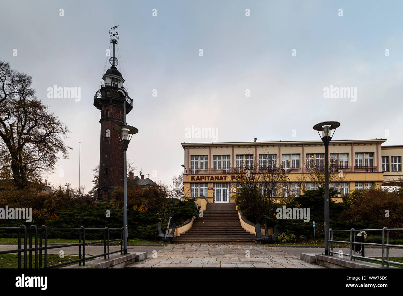 L'Europe, la Pologne, la Poméranie, Gdansk / Danzig, phare de Port Nowy Banque D'Images