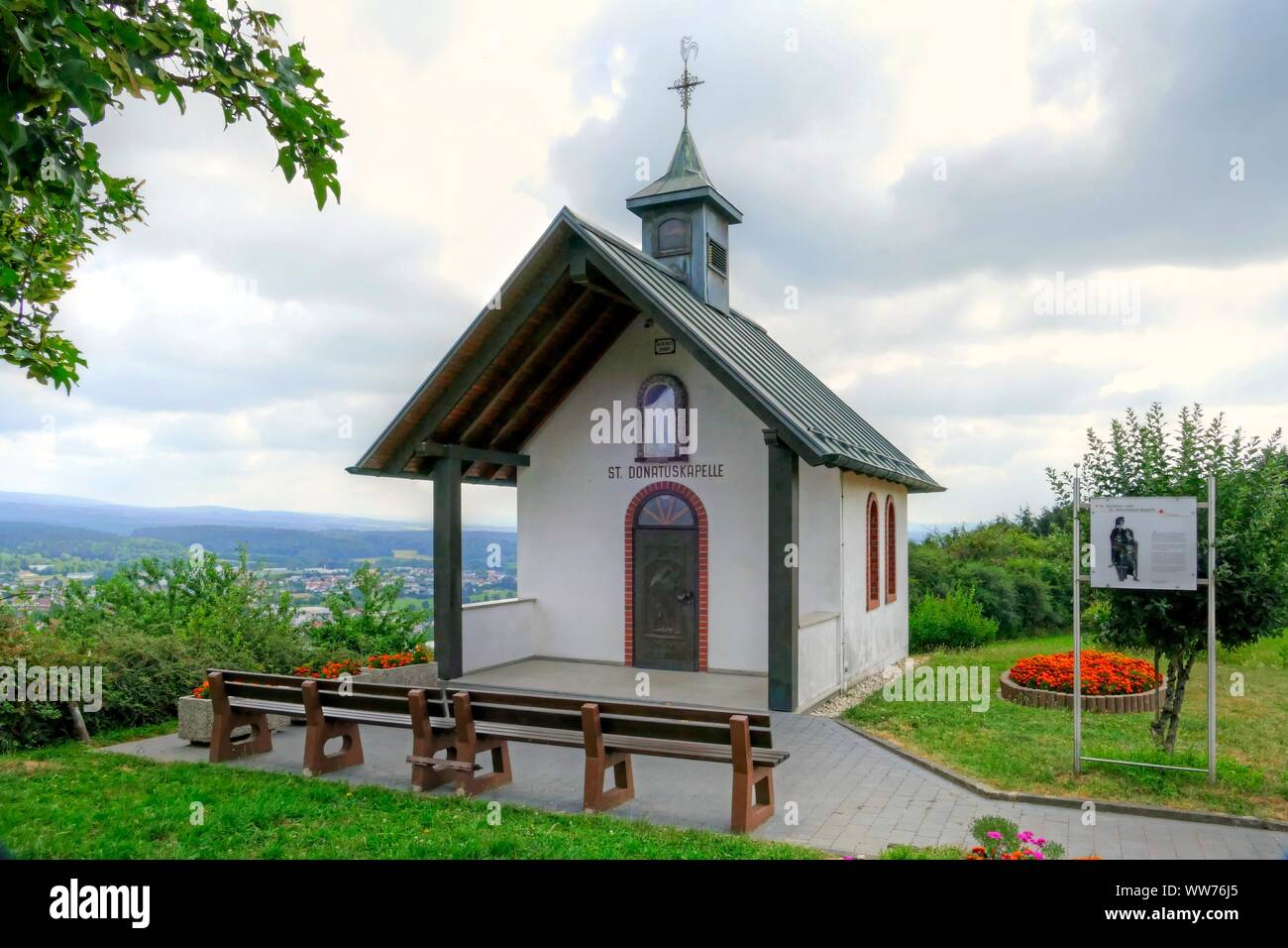 Chapelle Saint Donat sur colline Galgenberg 14 ci-dessus,Ã¼ck Saar-Hunsr Nature Park, Merzig-Wadern (district), Centre, France Banque D'Images