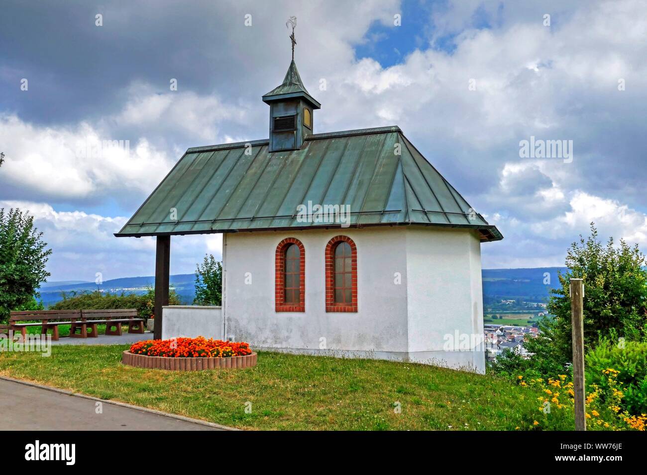 Chapelle Saint Donat sur colline Galgenberg 14 ci-dessus,Ã¼ck Saar-Hunsr Nature Park, Merzig-Wadern (district), Centre, France Banque D'Images