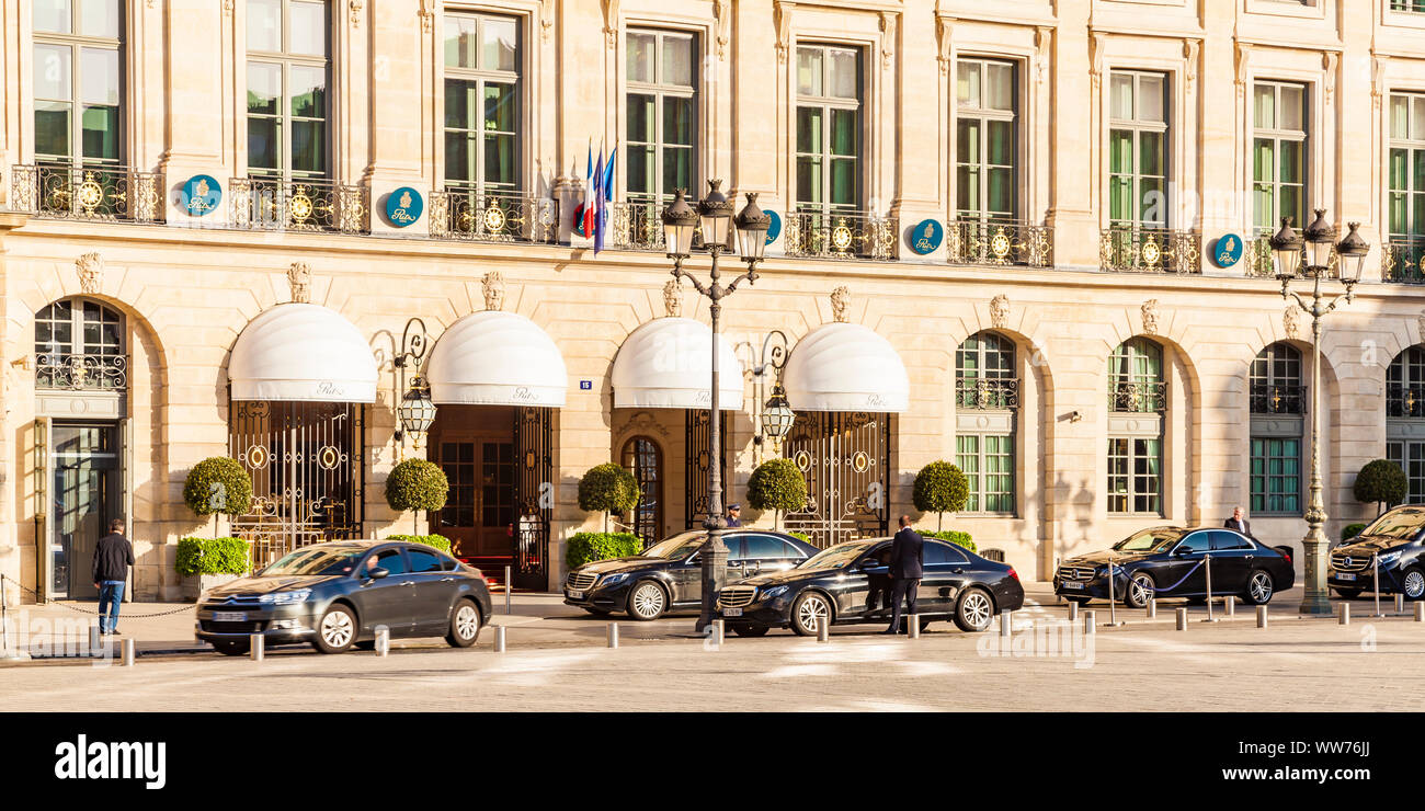 France, Paris, centre-ville, Place Vendôme, Hôtel Ritz, hôtel de luxe Banque D'Images