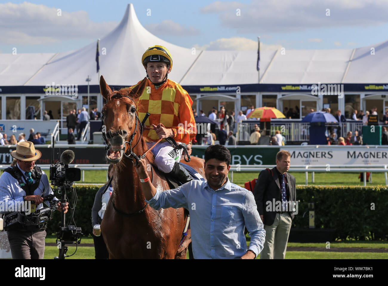 13 septembre 2019, l'Hippodrome de Doncaster, Doncaster, Angleterre ; William Hill St Leger Festival, Messieurs, la journée 2:40 William Hill Mallard ; Lion Endormi monté par Jamie Spencer remporte la 2:40 Banque D'Images