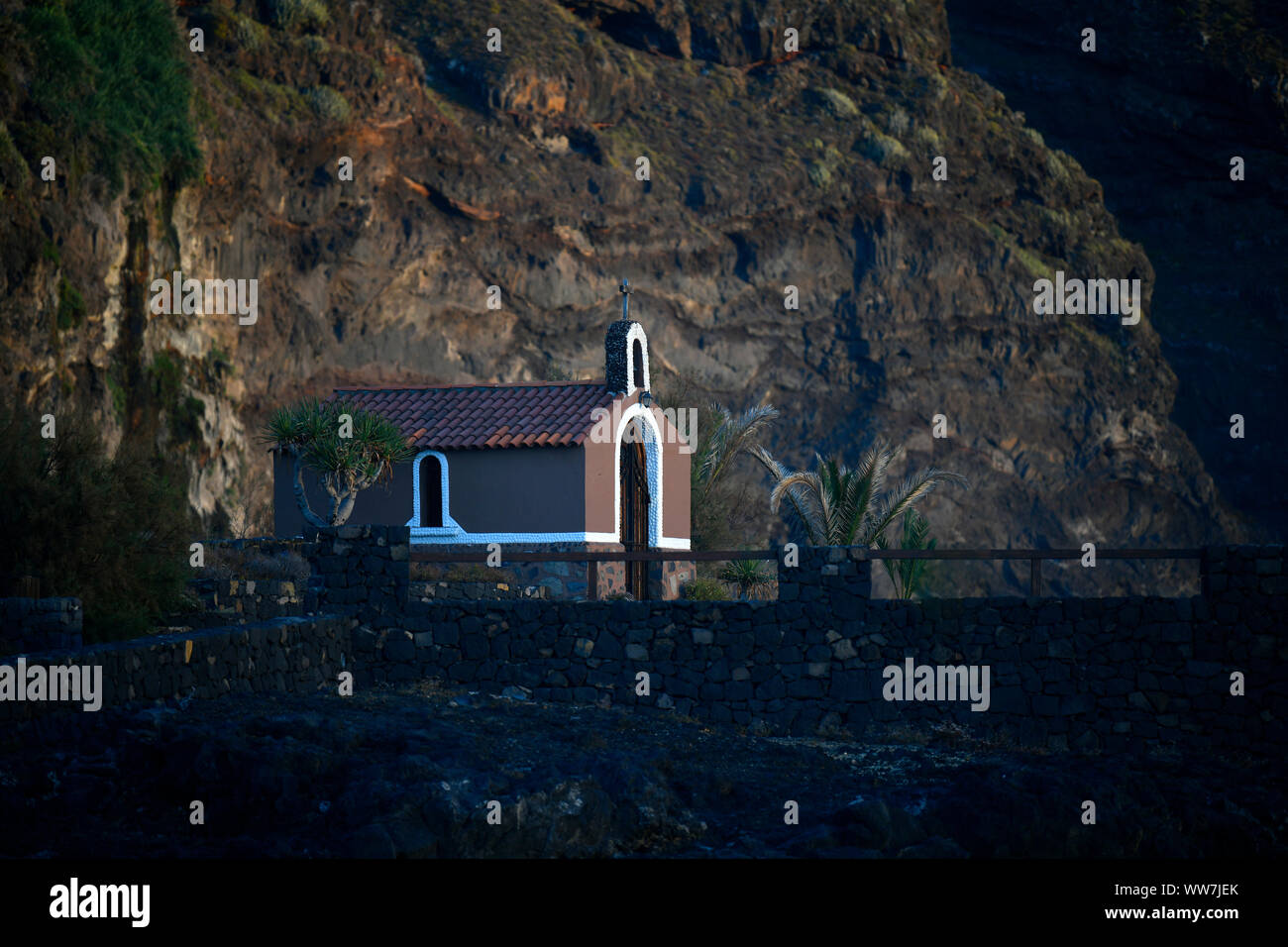 Chapelle Ermita de Rojas, Playa de Rojas, El Sauzal, Tenerife, Canaries, Espagne Banque D'Images