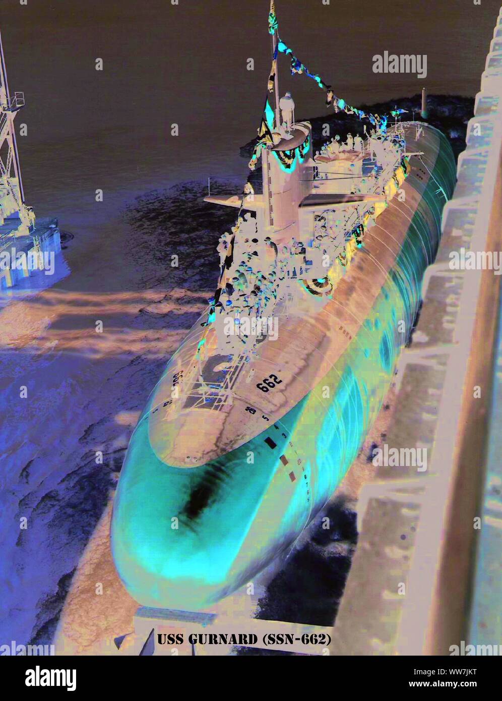 Le grondin (SSN-662 USS) Banque D'Images